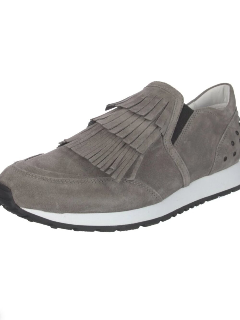 Tod's  Suede Fringe Trim Accent Sneakers  Women's Size: 7